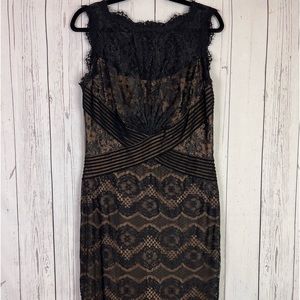 Tadashi | black lace formal cocktail dress